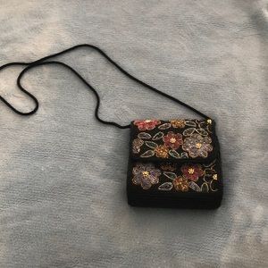Carla Marchi floral beaded mini purse
